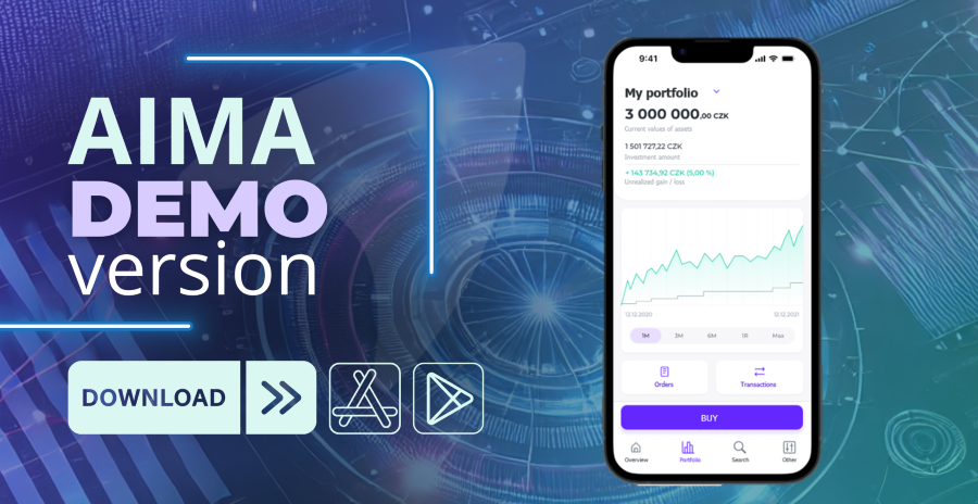 Sprístupnenie demo verzie mobilnej investičnej aplikácie AIMA